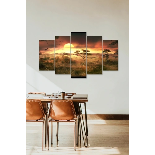 Manzara Doğa 5 Parçalı Mdf Tablo 60 x 100