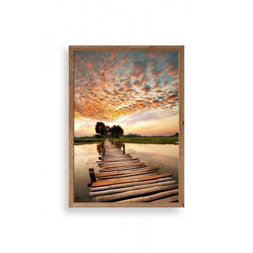 Manzara Doğa Ahşap Çerçeveli Tablo 23 x 30