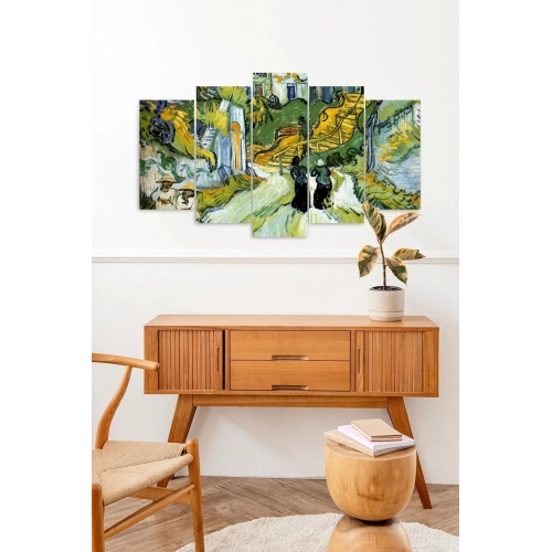 Manzara Doğa Retro 5 Parçalı Mdf Tablo 60 x 100