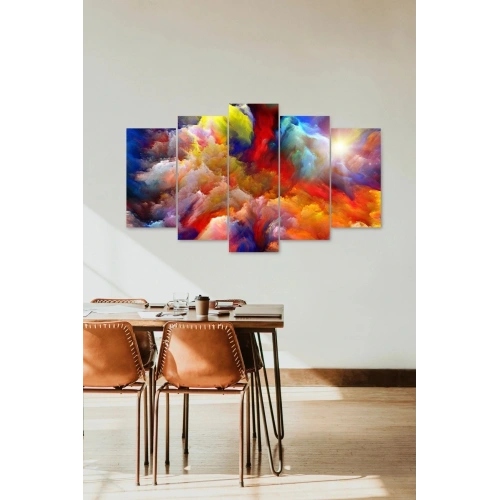 Manzara Doğa Retro 5 Parçalı Mdf Tablo 60 x 100