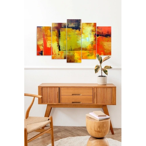 Manzara Doğa Retro 5 Parçalı Mdf Tablo 60 x 100