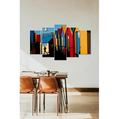 Manzara Evler 5 Parçalı Mdf Tablo 60 x 100