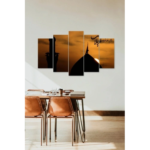 Manzara Gece 5 Parçalı Mdf Tablo 60 x 100