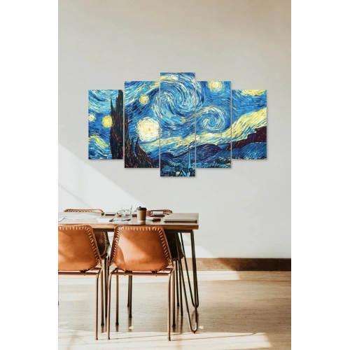 Manzara Gökyüzü 5 Parçalı Mdf Tablo 60 x 100