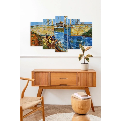 Manzara Retro 5 Parçalı Mdf Tablo 60 x 100