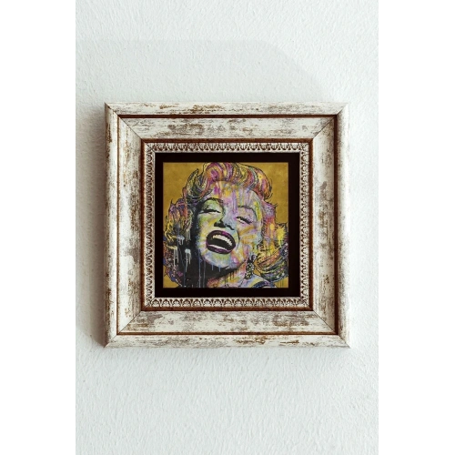 Marilyn Monroe Çerçeveli Taş Tablo , Çerçeveli Taş Duvar Dekoru-enkcrcvtbl-00178 20 cm