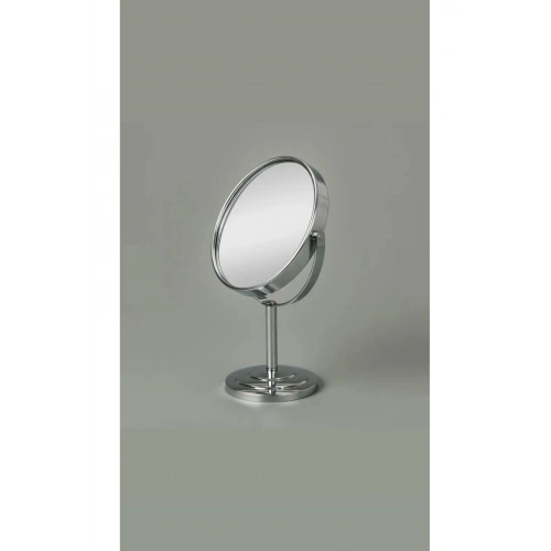 Masaüstü Ayaklı 360° Dönebilen Ev, Ofis, İşyeri, Seyahat İçin Mini Krom büyüteçli ayna 21x15