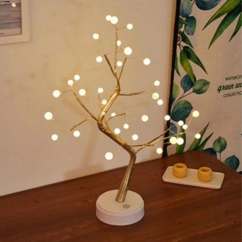 Desktop Beaded Rechargeable Tree Lamp – 3-Tier Touch Light, Decorative LED Desktop Ambient Lighting (5365)