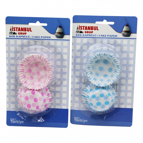 MAVİ KARTELA - ORTA MUFFİN KAĞIT KEK KAPSÜLÜ (5365)