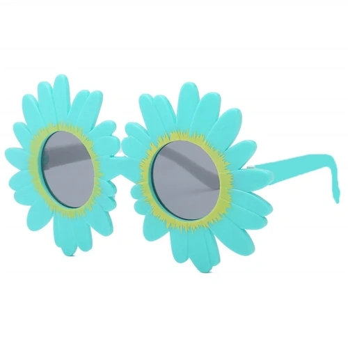 Blue Color Daisy Shaped Party Glasses
