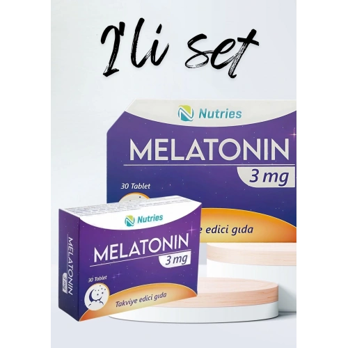 Melatonin Uyku Destek Tableti 3 Mg 30’lu – 2’li Avantaj Paketi