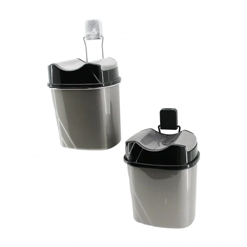 METAL ASKILI PLASTİK ÇÖP KOVASI YAPIŞKANLI MONTAJ (5365)