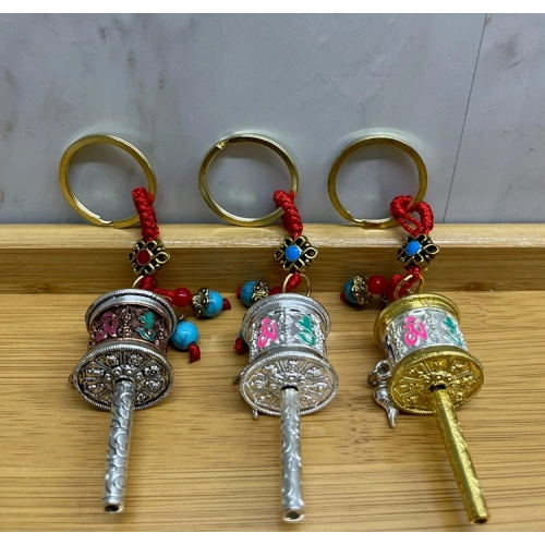 Metal Feng Shui Şans Çarkı Anahtarlık Model 1