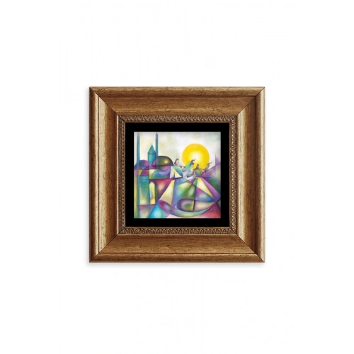 Mevlana Mevlevi Çerçeveli Taş Tablo 20 cm