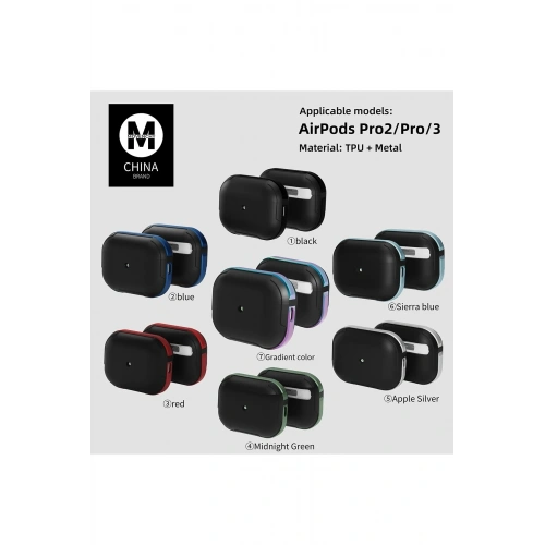 Durukar®  Airpods 3 (3.nesil) MO-A8 Armor Kılıf - Koyu Yeşil