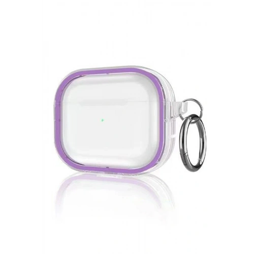 Durukar®  Airpods Pro 2 (2.nesil) Shiny Şeffaf Kılıf - Mor