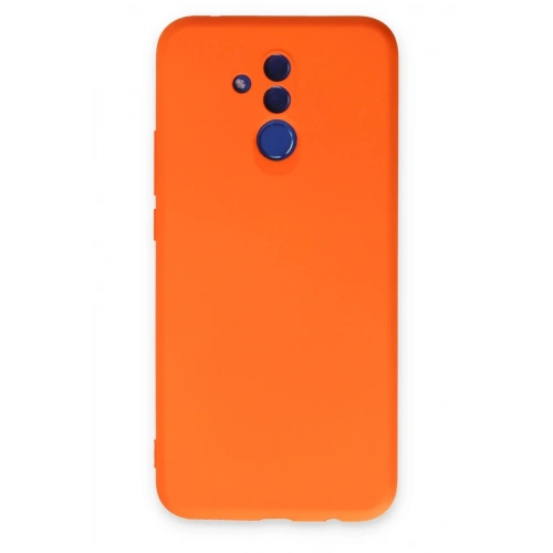 Durukar®  Huawei Mate 20 Lite Kılıf Nano içi Kadife Silikon - Turuncu