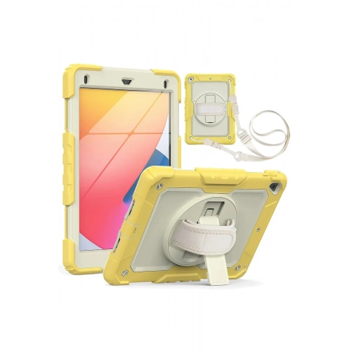 Durukar®  iPad 5 Air 9.7 Kılıf Strap New Tablet Kapak - Sarı