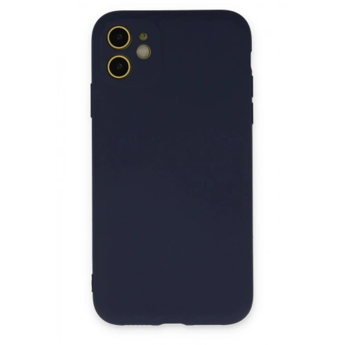 Durukar®  iPhone 11 Kılıf Nano içi Kadife Silikon - Lacivert