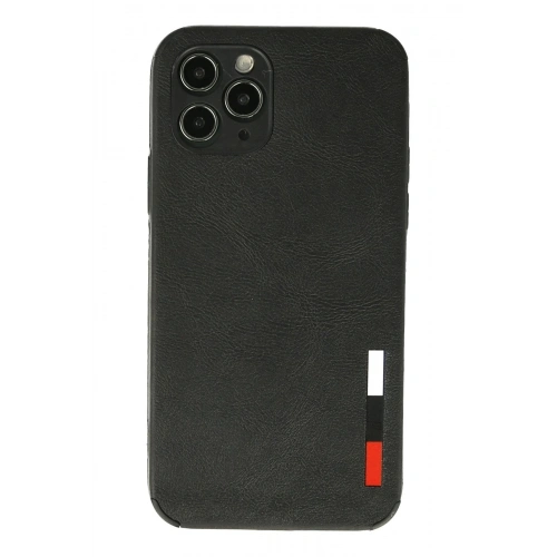 Durukar®  iPhone 11 Pro Kılıf Loop Deri Silikon - Siyah