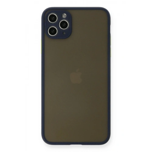 Durukar®  iPhone 11 Pro Max Kılıf Montreal Silikon Kapak - Lacivert