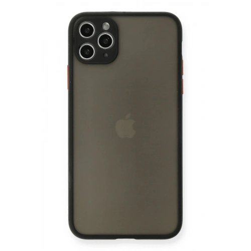 Durukar®  iPhone 11 Pro Max Kılıf Montreal Silikon Kapak - Siyah