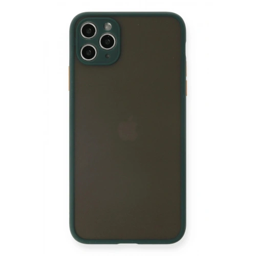 Durukar®  iPhone 11 Pro Max Kılıf Montreal Silikon Kapak - Yeşil