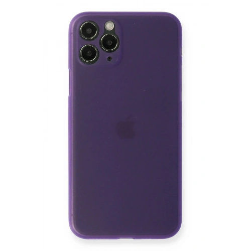 Durukar®  iPhone 11 Pro Max Kılıf PP Ultra İnce Kapak - Mor
