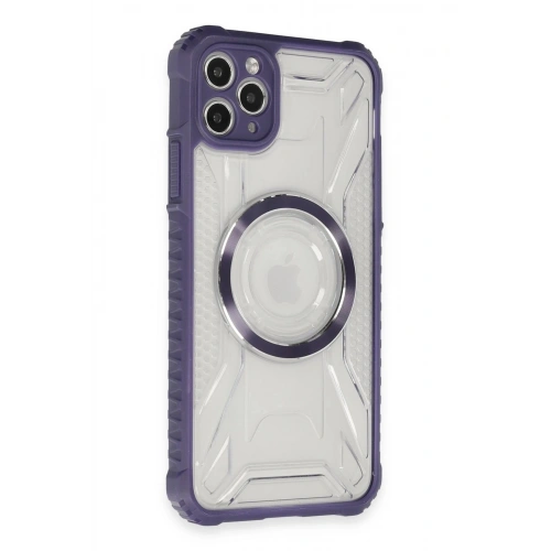 Durukar®  iPhone 11 Pro Max Kılıf Prag Magneticsafe Kapak - Derin Mor