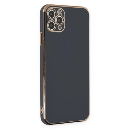 Durukar®  iPhone 11 Pro Max Kılıf Volet Silikon - Siyah