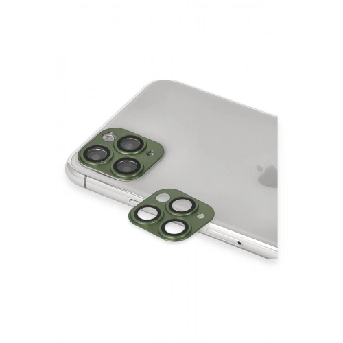 Durukar®  iPhone 11 Pro Max Pers Alüminyum Kamera Lens - Yeşil