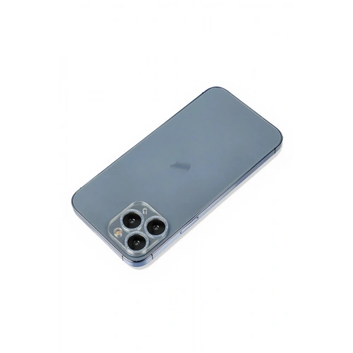 Durukar®  iPhone 11 Pro Max Shine Kamera Lens Koruma Cam - Sierra Blue