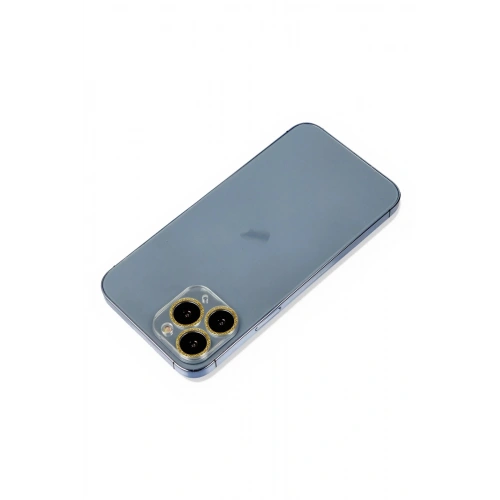 Mey İthalat®  iPhone 11 Pro Shine Kamera Lens Koruma Cam - Gold