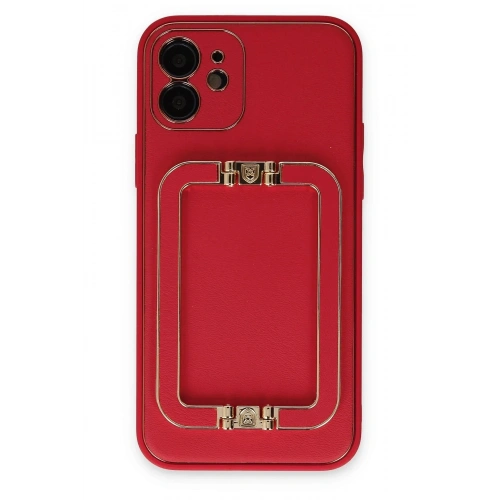Durukar®  iPhone 12 Kılıf Coco Elit Kapak - Kırmızı