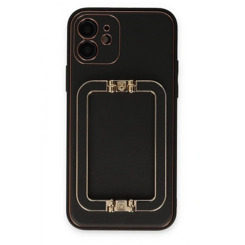 Durukar®  iPhone 12 Kılıf Coco Elit Kapak - Siyah