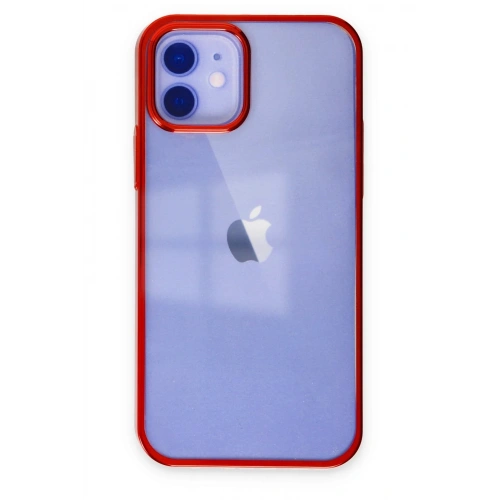 Mey İthalat®  iPhone 12 Kılıf Element Silikon - Kırmızı
