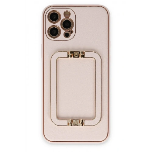 Durukar®  iPhone 12 Pro Kılıf Coco Elit Kapak - Pudra