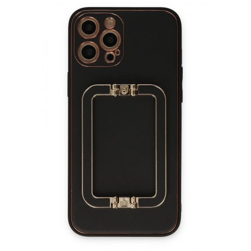 Durukar®  iPhone 12 Pro Kılıf Coco Elit Kapak - Siyah