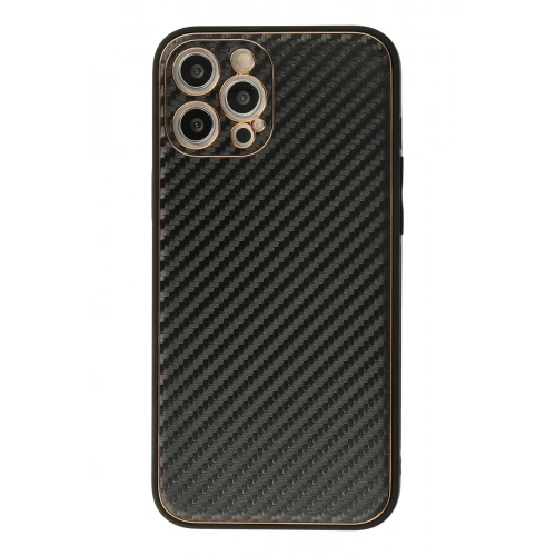 Durukar®  iPhone 12 Pro Kılıf Coco Karbon Silikon - Siyah