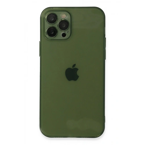 Mey İthalat®  iPhone 12 Pro Kılıf Fly Lens Silikon - Yeşil