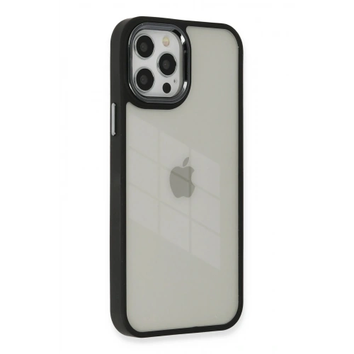 Mey İthalat®  iPhone 12 Pro Max Kılıf Dora Kapak - Siyah