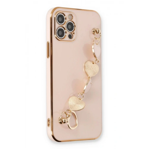 Mey İthalat®  iPhone 12 Pro Max Kılıf Esila Silikon - Pudra