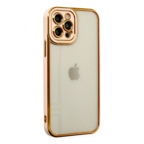 Durukar®  iPhone 12 Pro Max Kılıf Liva Lens Silikon - Rose