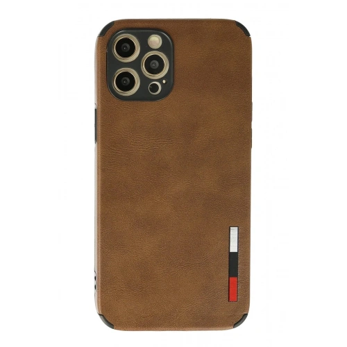 Durukar®  iPhone 12 Pro Max Kılıf Loop Deri Silikon - Kahverengi