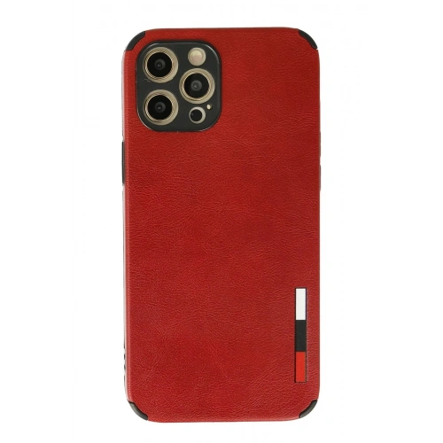 Durukar®  iPhone 12 Pro Max Kılıf Loop Deri Silikon - Kırmızı
