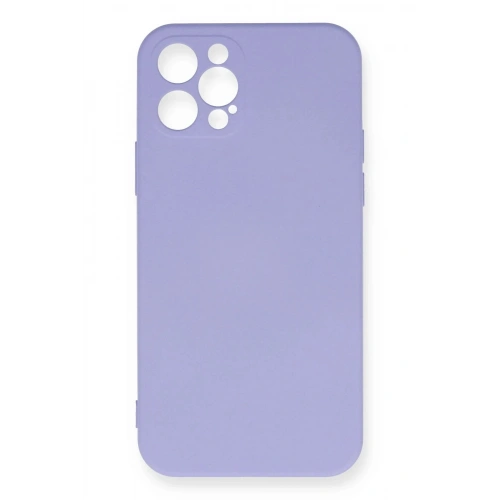 Durukar®  iPhone 12 Pro Max Kılıf Nano içi Kadife Silikon - Lila