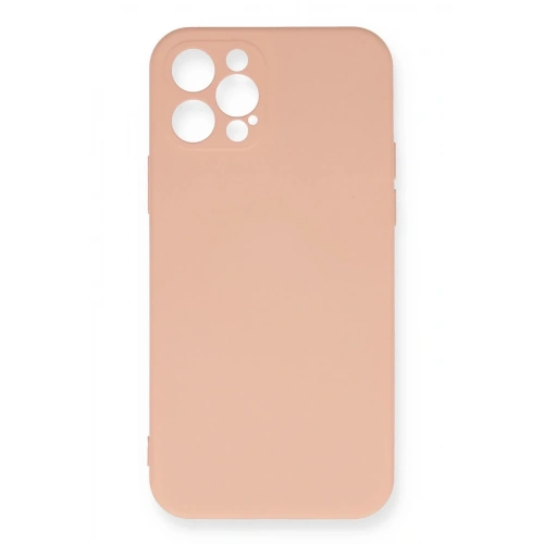 Durukar®  iPhone 12 Pro Max Kılıf Nano içi Kadife Silikon - Pudra