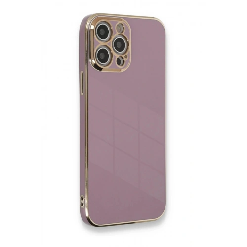 Durukar®  iPhone 12 Pro Max Kılıf Volet Silikon - Mor