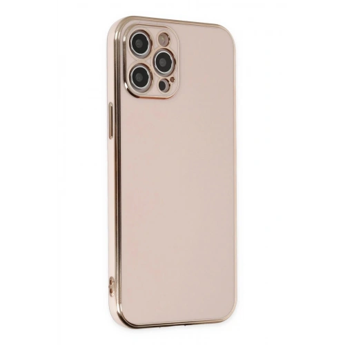 Durukar®  iPhone 12 Pro Max Kılıf Volet Silikon - Pembe