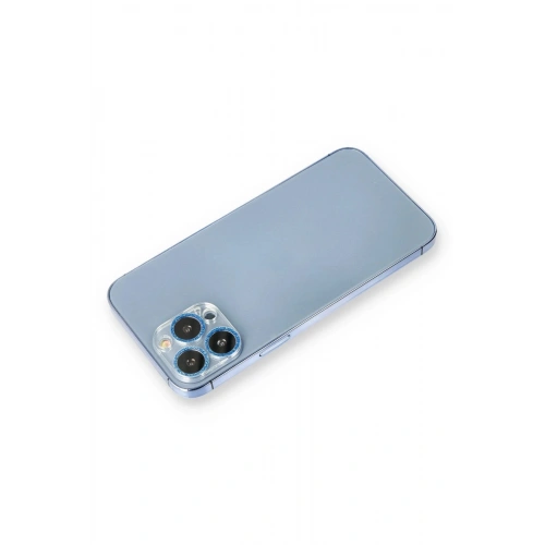 Durukar®  iPhone 12 Pro Shine Kamera Lens Koruma Cam - Mavi